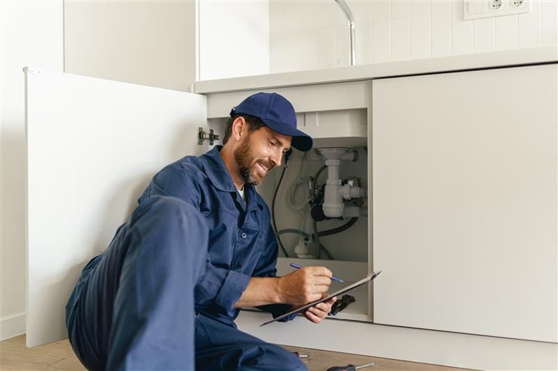 Residential plumber providing service in a Monrovia home